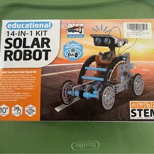 Educational 14-in-1 Solar Robot Kit - Blue and Black